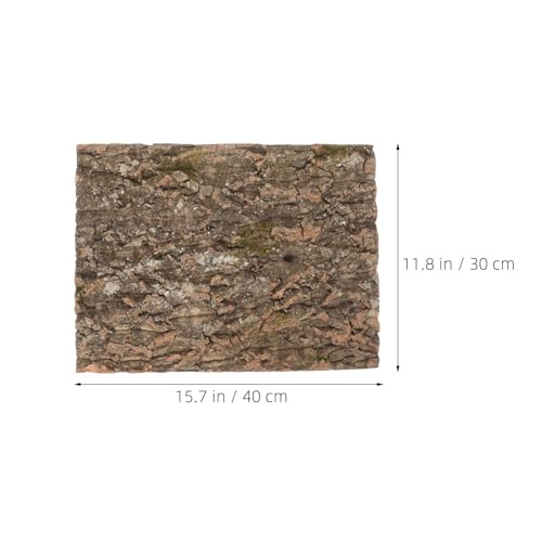 3pcs Natural Cork Bark for Terrarium - Rustic Bark Wall Panel Decor, Climbing Accessories for Reptile Tanks, Chameleons, Lizards, Turtles Glass Jar Decoration 15.75" X 11.8"