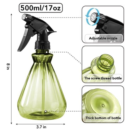 𝐍𝐄𝐖 Spray Bottles 17 oz (2 Pack) - Leak Proof, Adjustable Nozzle, Empty Spray Bottles For Cleaning Solutions, Plants, Hair Misting, Pet, Or Diy Spray Bottle