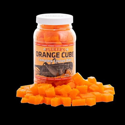 Fluker's Orange Cube Complete Cricket Diet,Gut Load Food for Feeder Insects and Live Crickets,Provides Vitamins,Minerals,and Hydration,12 oz,(Pack of 2) - size: 12 Ounce (Pack of 2)