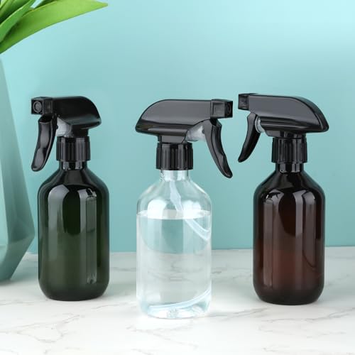 Arkeiliy 2-Pack Leakproof Spray Bottles (300ml/10oz) - Adjustable Nozzle for Fine Mist & Jet Stream | Premium Refillable Plastic Bottles for Hair Styling, Plant Misting, Cleaning Solutions (Clear) - color: Clear