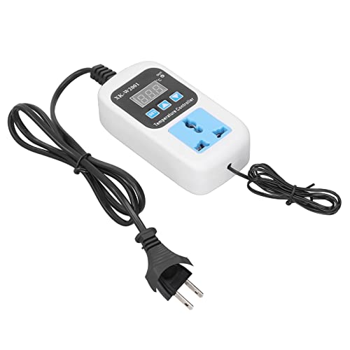 Digital Temperature Controller Automatic Adjustable Thermostat with LCD Display for Greenhouse Aquarium Incubator Reptile Tank ABS Plastic Housing
