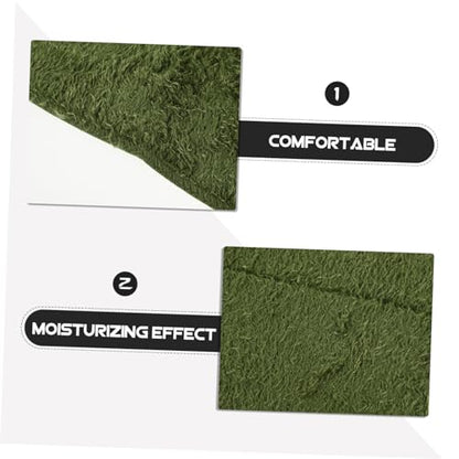 Crab Cage Pad Reptile Tank Accessories Reptile Carpet Mat Imitation Grass Bedding Terrarium Liner for - size: 20.00X20.00X0.50CM