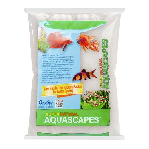 Carib Sea Super Naturals Aquascapes Moonlight Sand - 10 lb - Natural Substrate for Freshwater Aquariums, Perfect for Aquascaping & Creating Stunning Landscapes - size: 10lb (Pack of 1)