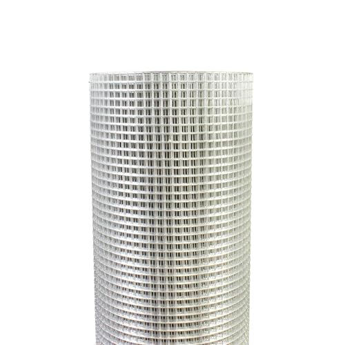 Hardware Cloth for Chicken Wire Fencing of Chicken Coop-1/2in Mesh AWG 19 Gauge 48in x 100ft Hot-Dip Galvanized Wire Mesh Roll-Raccoon Proof Rabbit Cages, Poultry Runs, Fencing for Gardens - color: Silver, size: 1/2'' 48'' x 100' (AWG 19Ga)
