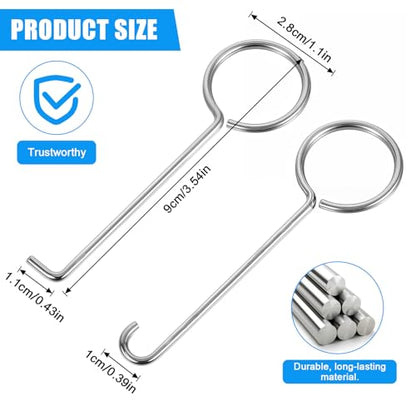 Ymapinc Drain Key Lifting Hooks, Easy Drain Grate Cleaning Hook, Stainless Steel Talon Drain Opener, Efficient Clog Remover for Bathroom, Kitchen, And Utility Drains Grate, Silver 5 PCS