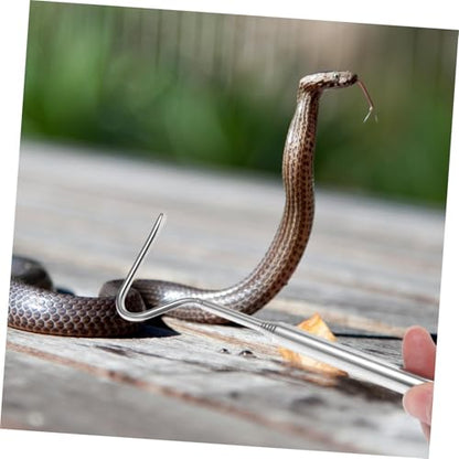 balacoo Stainless Steel Snake Grabber Retractable Reptile Hooks Snake Catching Portable Tool
