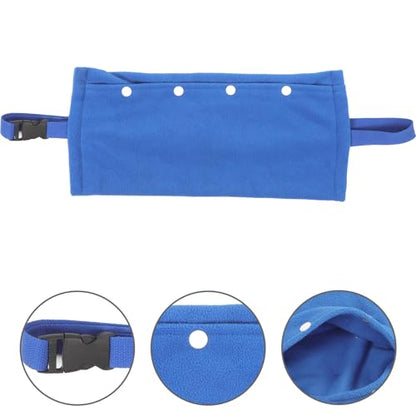 Portable Reptile Carrier Sling Bag Adjustable Small Animal Travel Backpack Breathable Blue Chest Bag for Bearded Dragons Lizards and Snakes