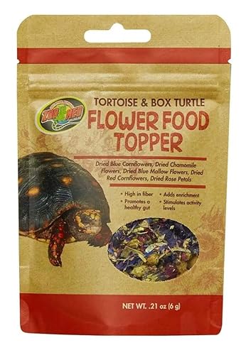 Zoo Med Tortoise & Box Turtle Flower Food Topper 1.4 oz - Pack of 1 - size: 1.4 Ounce (Pack of 1)
