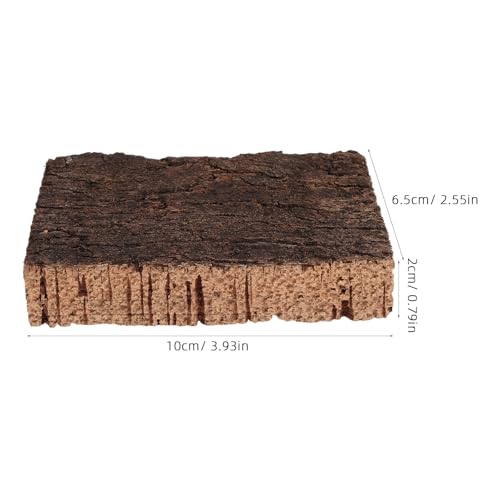4pcs Cork Terrarium Background: Terrarium Bark Background Cork - Natural Bark Backdrop - Reptile Climbing Wall Accessories 3.94x2.56 - size: 10.00X6.50X2.00CM
