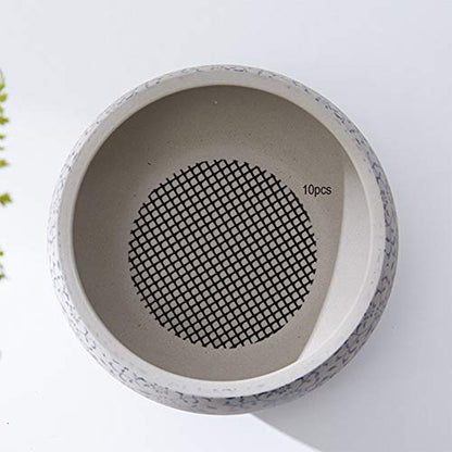 10PCS 10cm Plastic Pot Hole Mesh Mats for Gardening Flower Pot Drainage Screen Plant Potting Substrate Barrier Terrarium Supplies Root Protection (Diameter 8 cm) - size: Diameter 8 cm