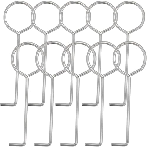 10 Pcs Drain Key Lifting Hooks, 304 Stainless Steel Shower and Floor Drain Grate Puller, Easy to Use Drain Removal Tool for Hair, Debris Cleaning, Anti-Rust, Durable Bathroom Accessory