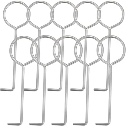 10 Pcs Drain Key Lifting Hooks, 304 Stainless Steel Shower and Floor Drain Grate Puller, Easy to Use Drain Removal Tool for Hair, Debris Cleaning, Anti-Rust, Durable Bathroom Accessory