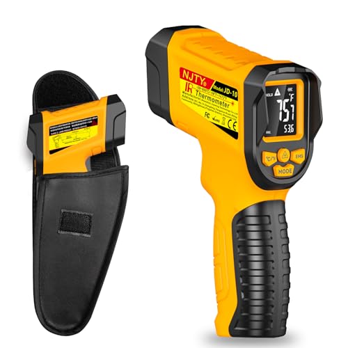 NJTY Infrared Thermometer Gun, -58℉ to 1472℉, High Precision, Non-Contact Laser Temperature Sensor with Backlit LCD, for Cooking, BBQ, Automotive, Industrial Use - style: -58℉ to 1472℉