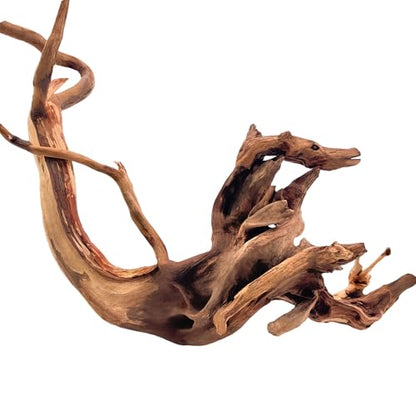 Kaiyuan Dynasty Natural Driftwood for Aquarium Sinkable Driftwood for Reptile Terrariums Fish Tank Decorations 12-16",About 1.5 lbs