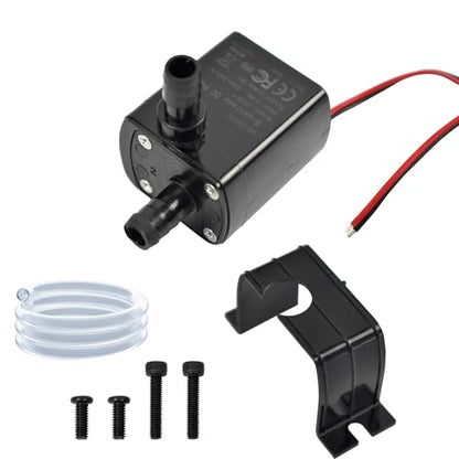 CONQUERALL 24V DC Brushless Solar Fountain Pump 63GPH 9.8ft 5W with 3.3ft Tube for Hydroponic and Nutrient Solution Circulation - color: 24v 5w 240l/H 3m Head Dual Wire