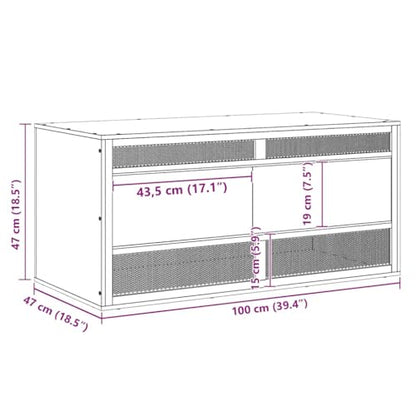 vidaXL Terrarium Small Animal Pet Supply Reptile Habitat Cage Glass Terrarium Jar Kit Feeding Box Engineered Wood 39.4"x18.5"x18.5" - size: 39.4" x 18.5" x 18.5"