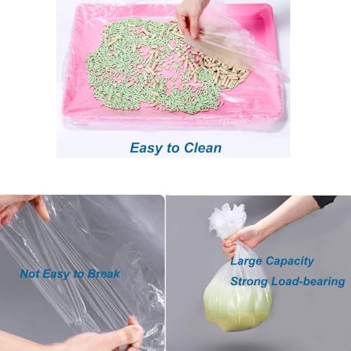 50 Pcs Disposable Rabbit Cage Liner Plastic Toilet Film Leak-Proof for Small Animals Bunny Guinea Pig Bird Cage Liners Litter Box Crate Tray Drawer Quick Cleanup Essentials Indoor (Large) - size: Large-Standard