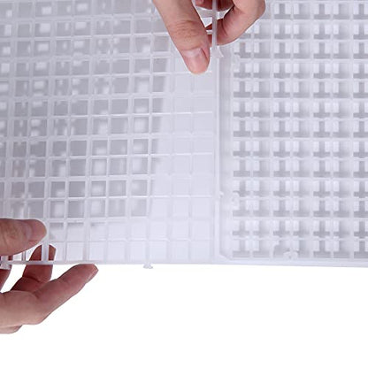 Aquarium Fish Tank Bottom Isolation, Grid Divider Tray Egg 4 Pcs (S 4pcs) - size: S 4pcs