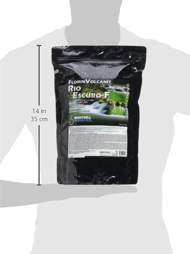 Brightwell Aquatics FlorinVolcanīt Rio Escuro-F – Volcanic Substrate for Freshwater Planted & Shrimp Aquariums – Boosts Root Growth, Lowers GH & pH, 5lb - size: 5 lbs