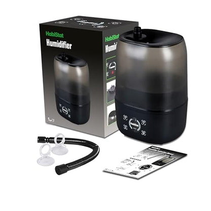 Habistat Reptile Humidifier 4L – Reptile Fogger with 5ft Hose, LED Digital Touch Buttons, Built-In Timer and Quiet Mist for Indoor Tanks, Terrarium Fogger for Enclosure Humidity Control Systems