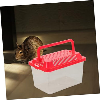 iplusmile Portable Transparent Turtle Feeding Box Compact Aquarium for and Reptiles Lightweight Habitat for Travel and for Turtles Snakes and Crabs - size: 13x9cm