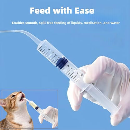 Silicone Feeding Nipple and Syringes for Newborn Kittens, Puppies, Small Animals,3 Size Nipple+3ML/10ML /12ML Feeding Syringe