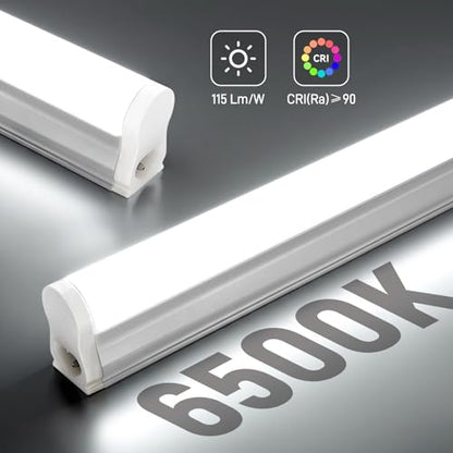 Pak LED Shop Lights, 4FT T5 Integrated Utility Fixture, 2300LM 6500K Cool White, 20W Energy Efficient Linkable LED Tube Lights for Garage, Workshop, Basement, FCC Certified, 2 Pack - size: 4FT 6500K-2 Pack