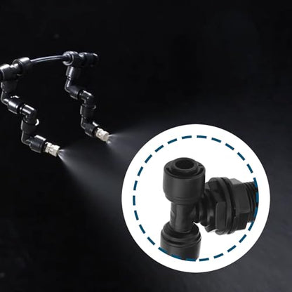 2-Pack Reptile Mister Nozzles 360° Adjustable Nozzles Reptile Fogger Mist for Rainforest Tank Flower Aquarium System (Single Head) - size: Single Head