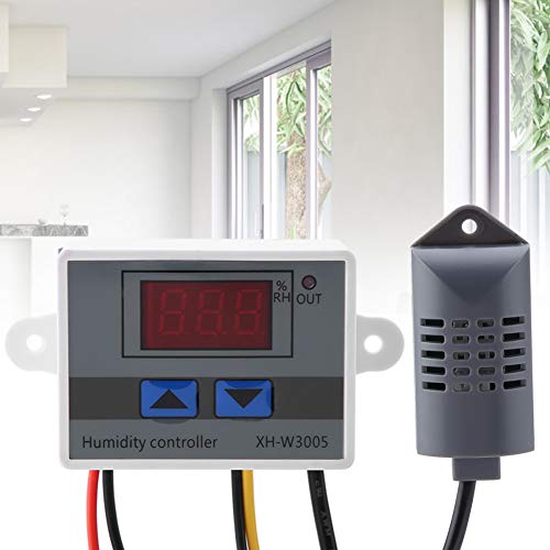 FTVOGUE XH-W3005 Digital Humidity Controller Humidity Controller Humidity Control Switch 0~99%RH 12V 24V 220V[220V] Temperature and Humidity Sensor