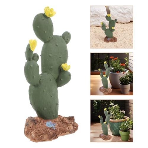 ARTIBETTER Artificial Small Cactus Aquarium Decor Plastic Reptile Plant for Desert Terrarium Habitat Accessories Snake Tank Chameleon Cage Ornament