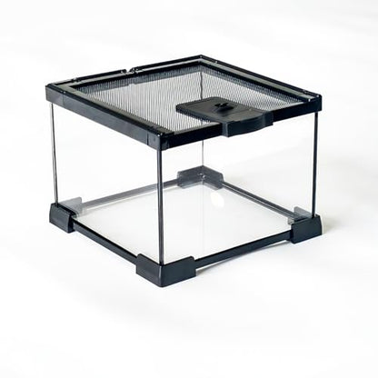 7 Gallon Glass Reptile Terrarium 12"x12"x12" – Cube Reptile Tank for Leopard Gecko, Hermit Crab, Snake, Frog, Tarantula, Isopod Enclosure - size: 12*12*12in