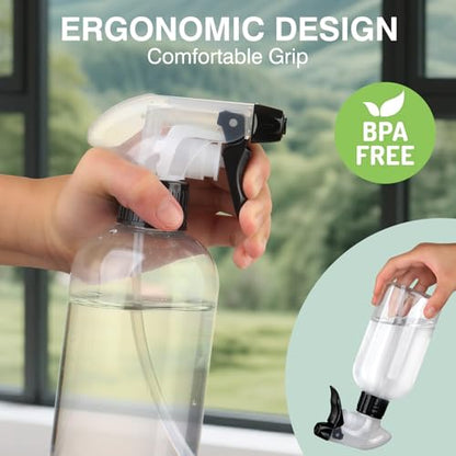 Spray Bottles 2Pack 10oz Plastic Squirt Bottles Empty Water Spray Bottle | Mist Stream BPA-free Refillable Sprayer Container Adjustable Nozzle for Watering Plants, Pet Training, Kitchen Cleaning - color: Dual-color