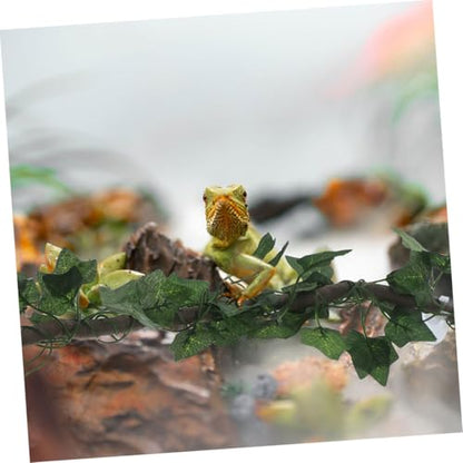 BESPORTBLE Flexible Fake Vine for Reptile Tank Decor Artificial Climbing Plant for Bearded Dragon Snake Gecko and Lizard Habitat 1 Set of Aquarium Vine Decoration Suction Cup