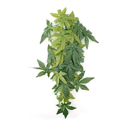 Sonew Lifelike Green Artificial Plant for Aquarium and Fish Decoration 30cm - Plastic Plant with Suction Cup for Reptile Terrariums and Underwater Decor (16 inches 40cm) - size: 16 inches 40cm