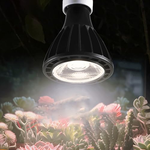 Sxminer 18W Full Spectrum LED Plant Light Bulb, E26/E27 Base, High PPFD 120LM/W, 5800K Cool Daylight, 24° Focused Beam, CRI 98+, for Indoor Plants, Seedlings, Succulents, Greenhous – 1 Pack