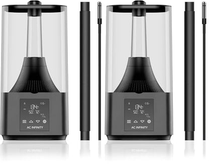 AC Infinity CLOUDFORGE T3, Plant Humidifier 4.5L with VPD Humidity Controls, 10-Level Precision Vaporizer, Extendable Targeting Hose and No-Leak Seal for Grow Tents (Pack of 2) - size: 4.5 L (Pack of 2)