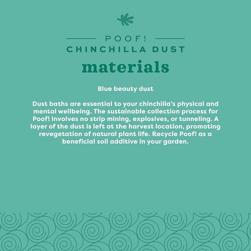 Oxbow Poof! Chinchilla Dust Bath,100% Natural Blue Beauty Dust for Chinchillas,Degus,Gerbils,and Hamsters,Small Animal Grooming,Natural Dusting Powder,2.5 lbs Jar,(Pack of 6) - size: 2.5 Pound (Pack of 6)