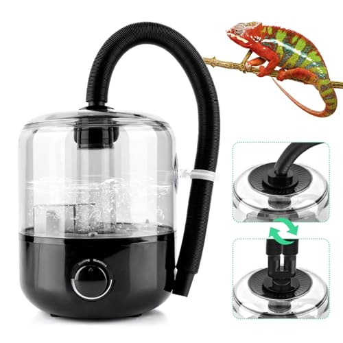 Reptile Humidifier Fogger, 3L Visible Tank Reptile Miste-r for Reptile & Amphibians Terrariums, with Hose Nozzle for Bearded Dragon/Lizard/Gecko/Snake/Tortoise/Moss