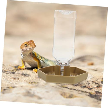 Abaodam Automatic Water Feeder for Reptiles Compact Tortoise Water Dish with Reservoir Design Safe Materials for Tortoises and Lizards Ensures Constant Hydration Tanks