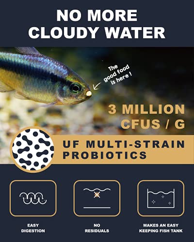 Ultra Fresh Tetra Fish Food, Slow Sinking, All Natural Ingredients, Wild Sword Prawns, Spirulina, Color Enhancement, Small Granules , Tropical Micro Pellet 1.87 oz - size: 1.87 Ounce (Pack of 1)