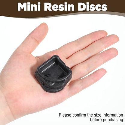 6 Pcs Spider Micro Water Bowls, Tarantula Enclosure Accessories, Mini Resin Dish for Tarantula, Spider, Millipede and Tiny Reptiles, Small Reptile Food Dish Bowl (1.65" D, 0.59" H)