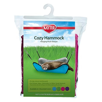 Kaytee Cozy Hammock Hanging Plush Sleeper for Ferrets, Rats, Chinchillas and other Small Animals