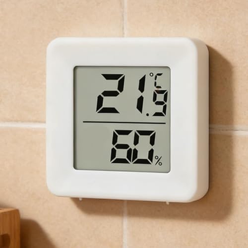 Moisture Meter - Battery Operated Gauge Hydrometer for Accurate Indoor Humidity and Temperature, Compact Design with Easy Read Display, Meter for Terrarium Incubator Greenhouse Bedroom Indoor