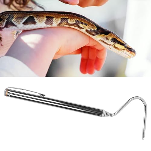 Collapsible Snake Hook 27" Stainless Steel Extensible Snake Catcher Capture Hook Snake Shaft Retractable Reptile Hook Portable Mini Snake Hook Snake Tongs and Snake & Reptile Hook Snake Catching