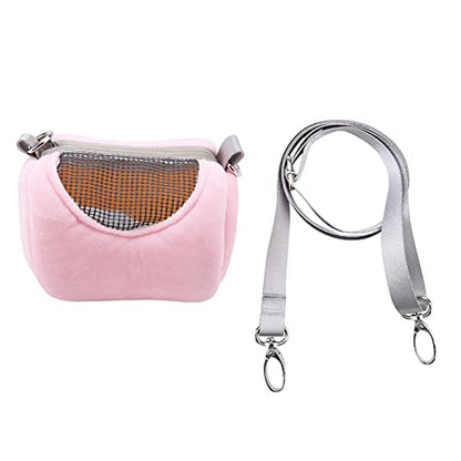 Pssopp Pet Carrier, Breathable Portable Pet Carrying Bag Small Pets Travel Bag Reptile Outdoor Bag for Hamster Gerbil Rat Ferret and Other Small Animals()