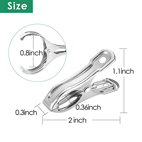 20 Pcs 2inches Gardening Clips for Netting, Greenhouse Clamps Made of Stainless Steel, Have a Strong Grip of Metal Clips, For 3/8'', 1/2'', 3/4'' Garden Hoops or Greenhouse Frame - style: 20Pcs