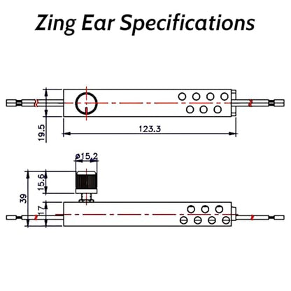 Zing Ear ZE-02 Rotary Dimmer Switch for Floor Lamps Halogen Incandescent LED Lights Bulbs 120VAC 240VAC 500W MAX Part Replacement Kits Repair Tools Paper Outer Shell Easy to Install Durable