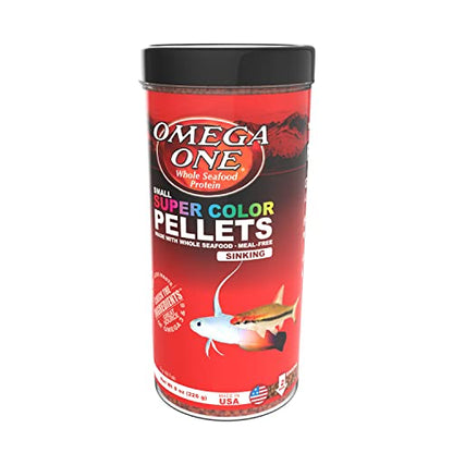 Omega One Super Color Sinking Pellets, 2mm Pellets, 8 oz - size: 8 Ounce (Pack of 1)
