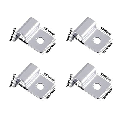 Suxgumoe Aquarium Cover Clips, 4 Pcs 6mm / 8mm / 10mm / 12mm Stainless Steel Fish Tank Glass Cover Clip Support Holder Universal Lid Clips for Rimless Aquariums (12mm) - size: 12mm