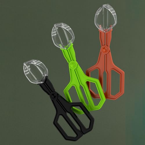 Creature Captures Tongs for Reptiles Care Feeder Pliers Clear Ergonomic Tool Gentle Feeding Easy Reptiles Handling Clamp - color: Black, size: C